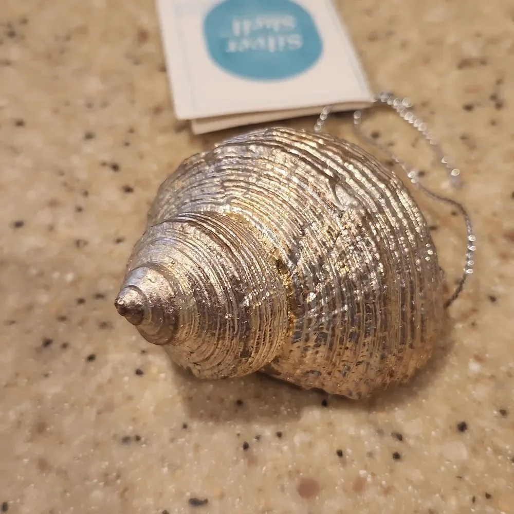 Silver Shell Christmas Ornament Prosperity Tree Farms New